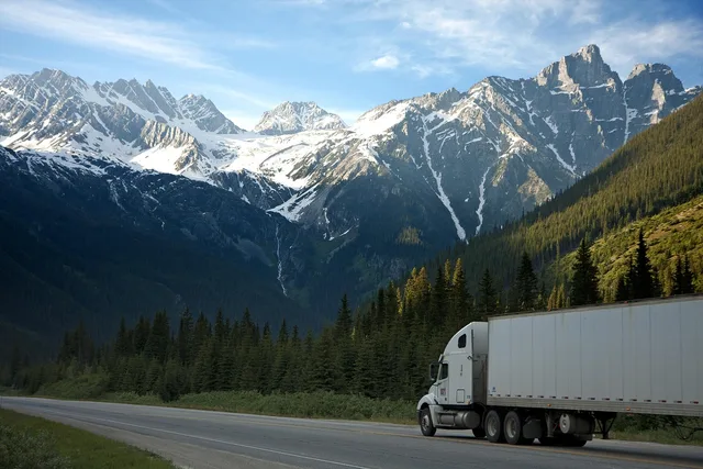 truck, freight, transportation, trailer, moving, mountains, road, semi-trailer, semi, cargo, carrier, delivery, dry van, haul, nature, haulage, highway, scenic, canada, british columbia, blue road, blue truck. Do federal northern loan programs fit Yukon, NWT and Nunavut transport costs?