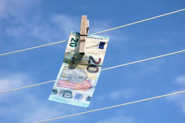 euro, clothes line, clothespins, bracket, money, seem, currency, finance, dollar bill, banknote, paper money, save up, cash, money laundering, dry, money laundering, money laundering, money laundering, money laundering, money laundering. The shape of a credit line balance reveals the business behind it